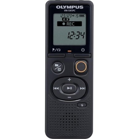 Olympus Olympus V405281BU000 VN-541PC Digital Voice Recorder; Black V405281BU000